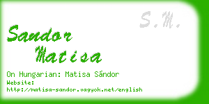 sandor matisa business card